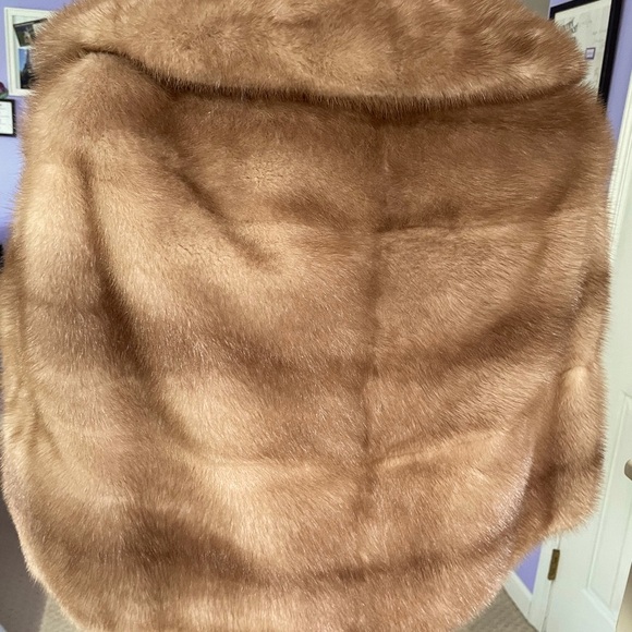 VINTAGE AUTHENTIC MINK FUR SHAWL STOLE SIZE SMALL-MEDIUM HAS HOOK & EYE CLOSURE - Picture 5 of 8